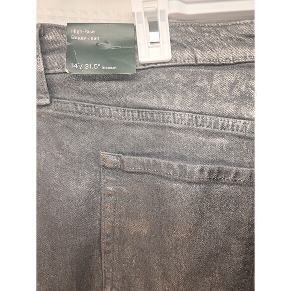 Wild Fable Jeans Womens Size 14 High Rise Baggy Silver - Picture 9 of 10